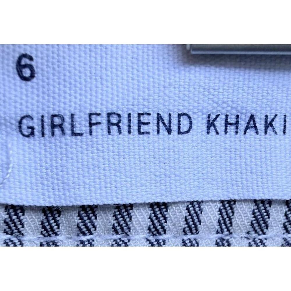 GAP Women's Blue White Striped Straight Crop Pants Girlfriend Khaki Nautical 6 - Picture 8 of 8